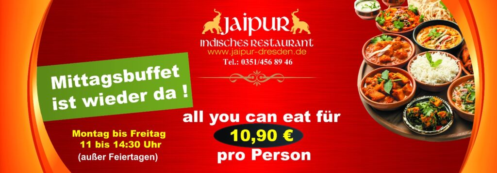 Mittagsbuffet wieder da - all you can eat